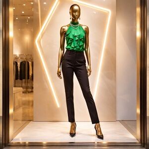 Parker Emerald Satin Top